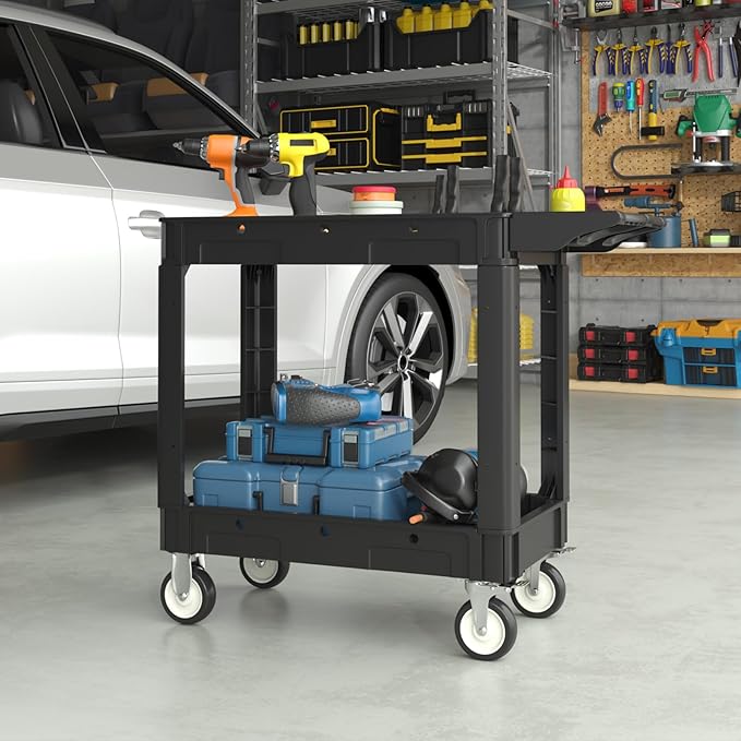 Heavy Service Utility Cart on Wheels, Tool Cart on Wheels, Service Cart - Image 2