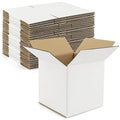 Golden State Art 6x6x6 Inches White Shipping Boxes 28 Pack, Corrugated by GoldenStateArt