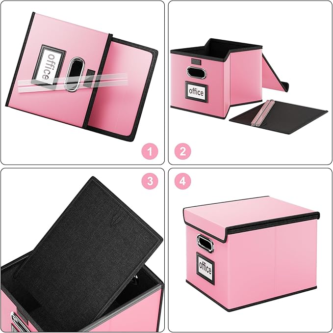 Huolewa Portable Leather File Organizer Boxes - Image 7