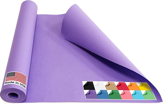USA Made 18" x 1200" Lilac Kraft Paper Roll, 45 lbs Thickness, American Quality by Paclord