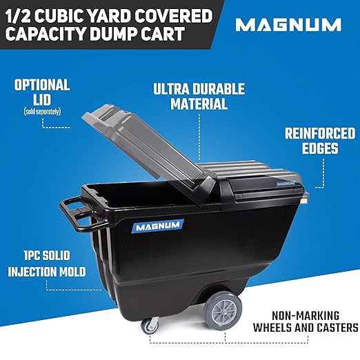 Magnum Tilt Truck, 1/2 Cu. Yd. Capacity Dump Cart - Image 2