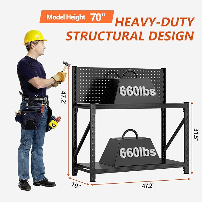Widened Metal Garage Shelving Unit - Image 3