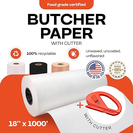 White Butcher Paper 18" x 12000" - Image 2