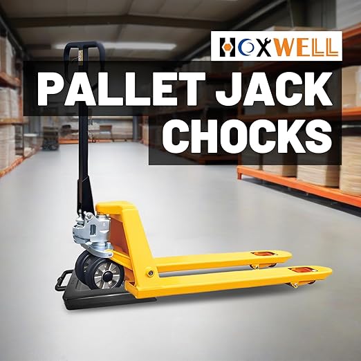 Rubber Heavy Duty Pallet Jack Rubber Wheel Chock 2 Pack, Premium Pallet Jack - Image 3