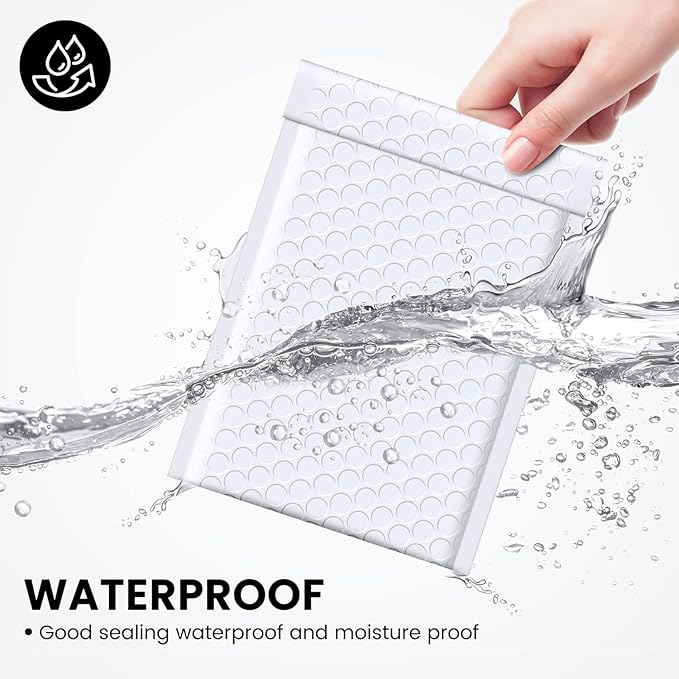 Fuxury Bubble Mailers 4x8" White Padded Envelopes 1000Pack Strong Adhesion - Image 4