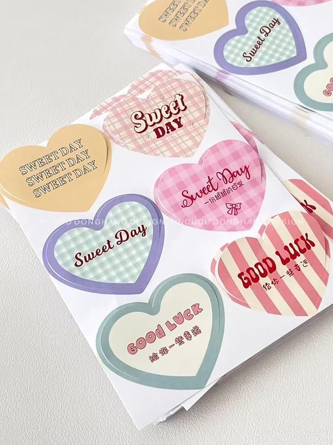 Custom Stickers Heart Labels Wedding Favor Personalized Labels - Image 4