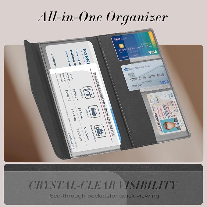 CoBak Leather Car Registration and Insurance Holder - Image 3
