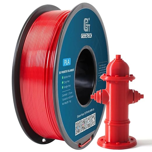 Geeetech Red PLA Filament 1.75mm 1KG, 3D Printer Filament Dimensional Accuracy by GEEETECH