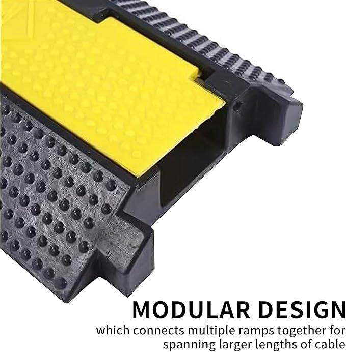 Cable Ramp Cable Protector Ramps Wire Hose Protective 1 Channel Traffic Rubber - Image 7
