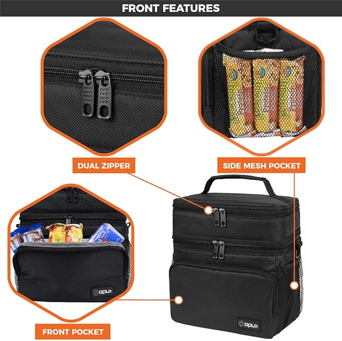 opux Insulated 2 Deck Lunch Bag - Image 6