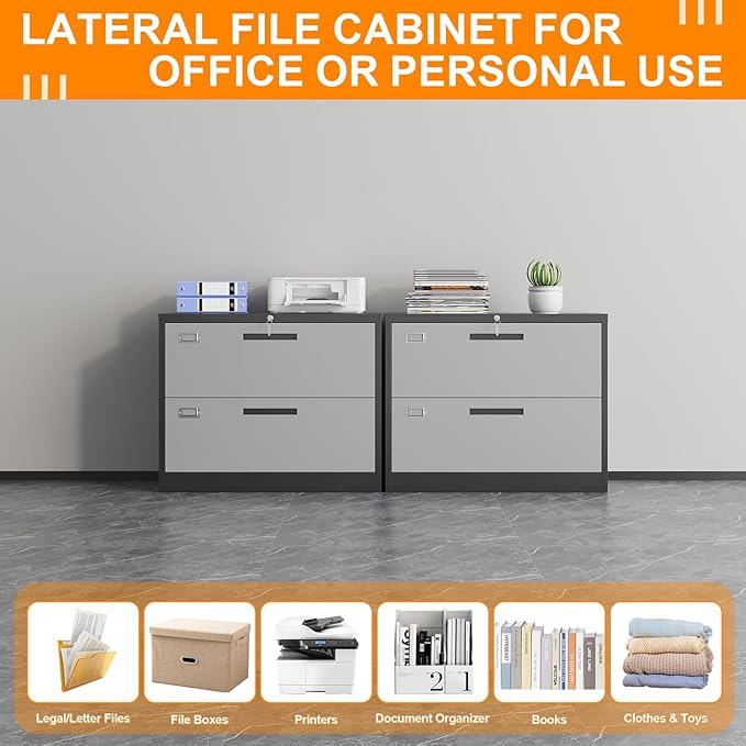 Lateral File Cabinet, Metal Filing Cabinet - Image 7