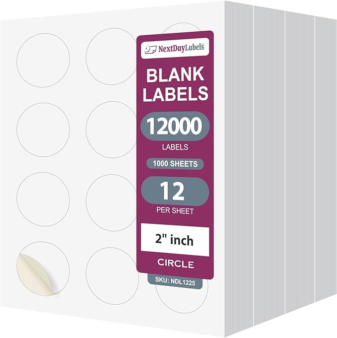 NextDayLabels - 2 Inch Round Labels by NextDayLabels