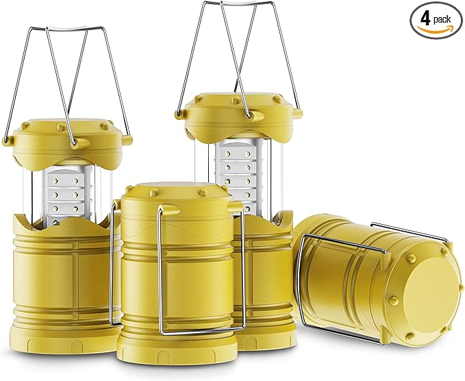 Lichamp 4 Pack LED Camping Lanterns, Battery Powered Camping Lights LED by Lichamp