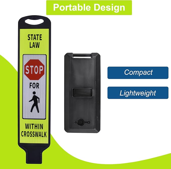OrangeStar 43" Pedestrian Crossing and Stop Sign, Traffic Control - Image 5