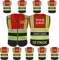 BeautyWill Custom Logo Safety Vest Class2 High Visibility Reflective Vest by BeautyWill