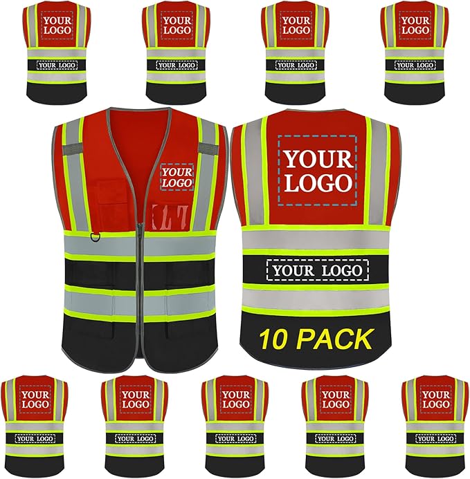 BeautyWill Custom Logo Safety Vest Class2 High Visibility Reflective Vest by BeautyWill