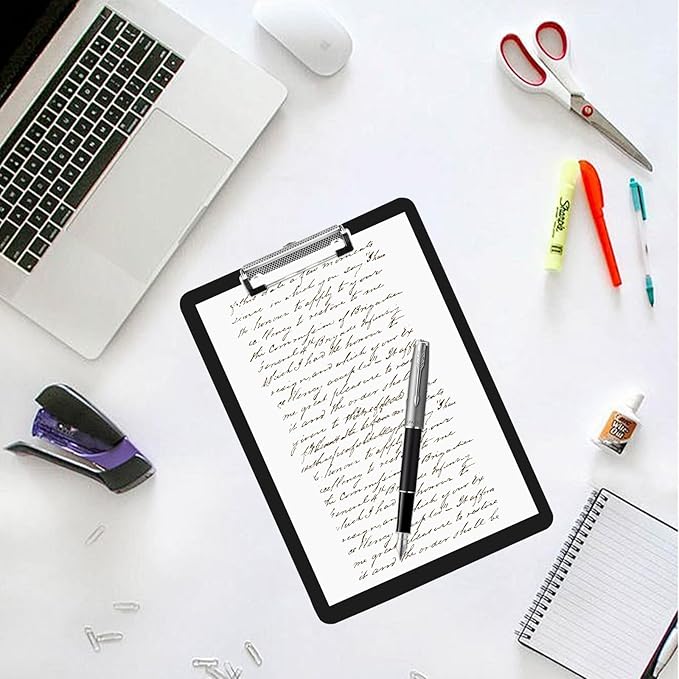 MIVIDE 30 Pack Black Clipboards, Plastic Office Clipboard 12 x 8.7 Inch Size - Image 6