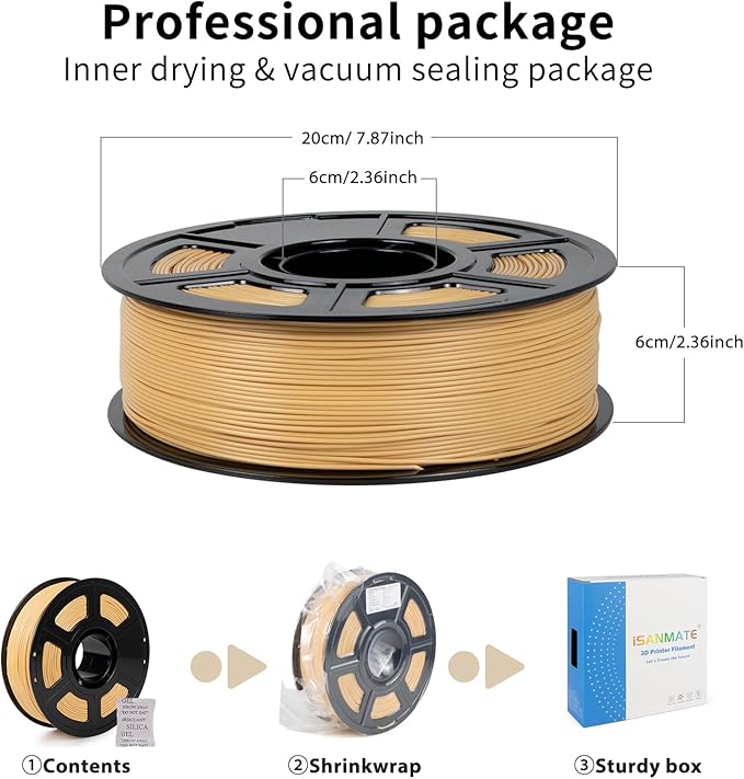 iSANMATE ASA Filament 1.75mm Almond White 1KG, UV & Weather Resistant 3D - Image 8