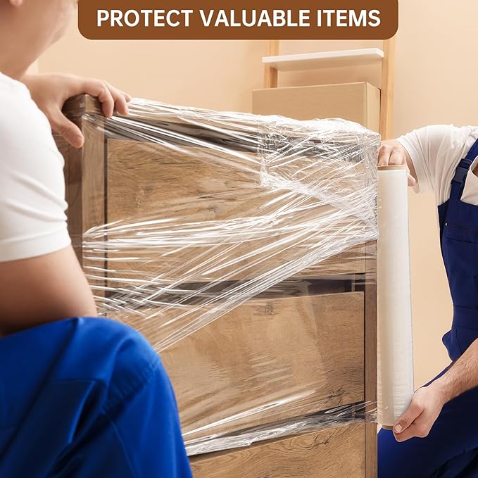 Stretch Wrap Roll 20" x 1, 80 Gauge – Clear Plastic Wrap - Image 5
