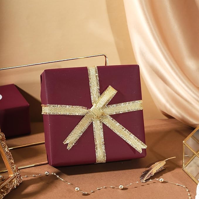 RUSPEPA Wine Red Kraft Paper Roll - Image 3