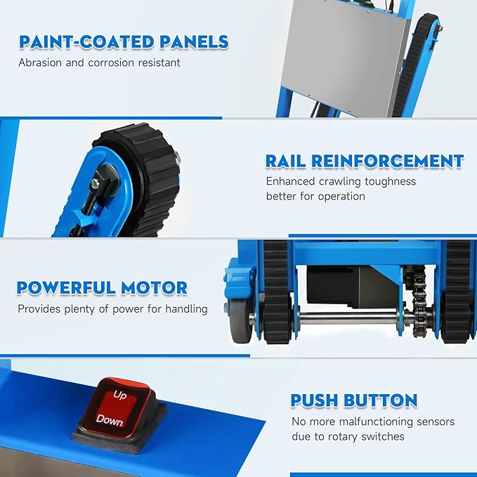 Electric Stair Climbing Dolly, 1250W Electric Stair Climbing Hand Truck - Image 7