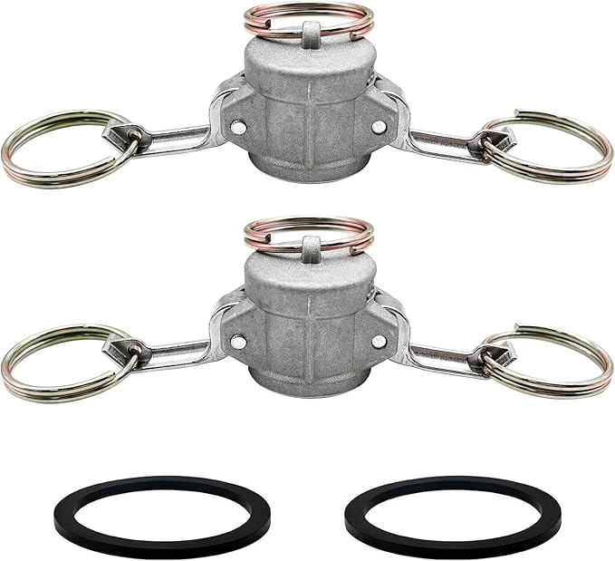 2PCS Aluminum Type DC Cam and Groove Fitting, Female Coupler x Female NPT by SAFBY