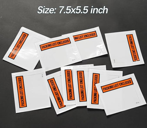 1000pcs 7.5"x5.5" Packing List Envelopes Self-seal Packing Slip Envelope - Image 2