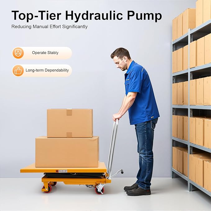 Hydraulic Lift Cart, Double Scissor Design - Image 2