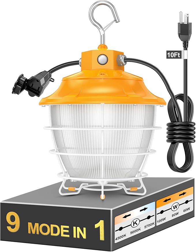 LED Temporary Work Light 60W 48W 36W Tunable 4500K 5000K 5700K Tunable 9000LM by BrightensustainablyChooseOPENLUX