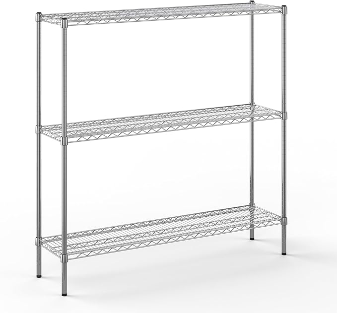 14" Deep x 54" Wide x 54" Height Wire Shelving Kit | 3-Tier | NSF Commercial by Regal+Altair