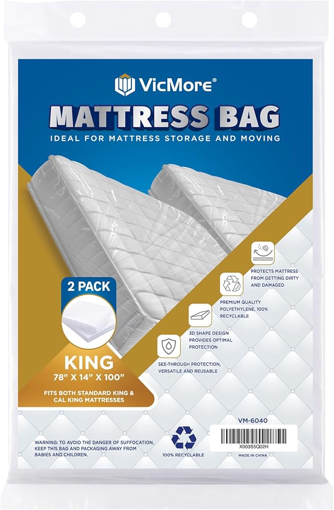 VICMORE 2 Pack King Mattress Bags by VicMore