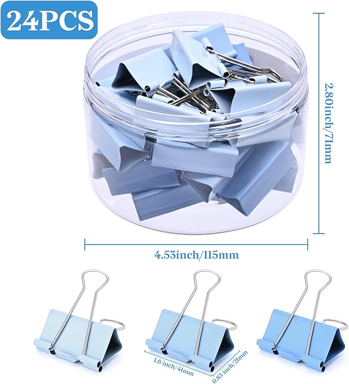 Temiary Aesthetic Binder Clips, Binding Paperwork Clamps - Image 2