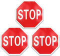 3 Pack Large Stop Signs, 30 x 30 Inches Street Road Sign, UV Protected and by Noliven