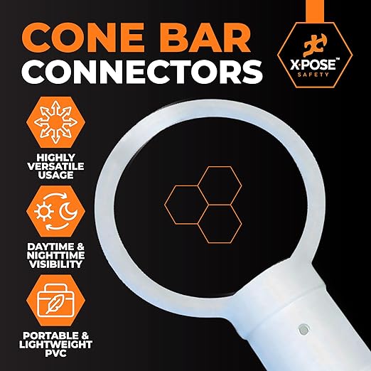 Xpose Safety Heavy-Duty White Plastic Connector Rings | Universal Replacement - Image 2