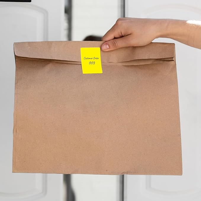 Yellow Rectangle Stickers 3 x 2 Inch Color Coding Labels Vinyl Roll - Image 6