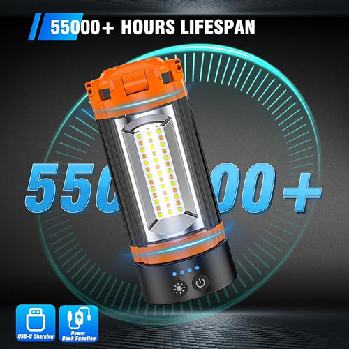 12000mAh Camping Light with Stand, Rechargeable Work Light, 10000 Lumen - Image 2