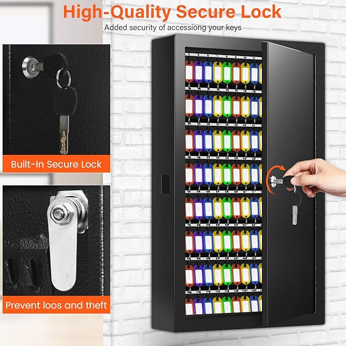 200 Keys Key Cabinet, Anti-Theft Key Lock Box - Image 6