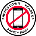 "Phones Down Heads Up" Safety Sign by GraphicalWarehouse