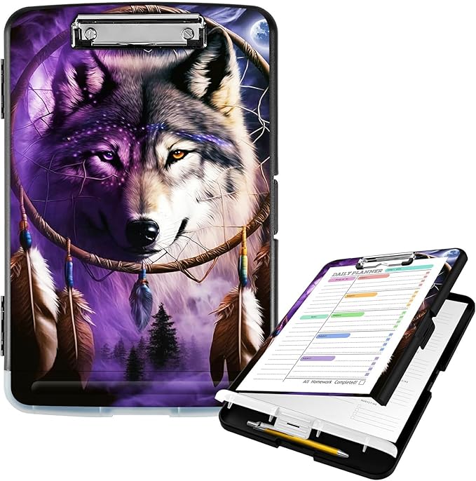 Clipboard with Storage High Capacity Plastic Nursing Clipboards with Pen Holder by Unknown