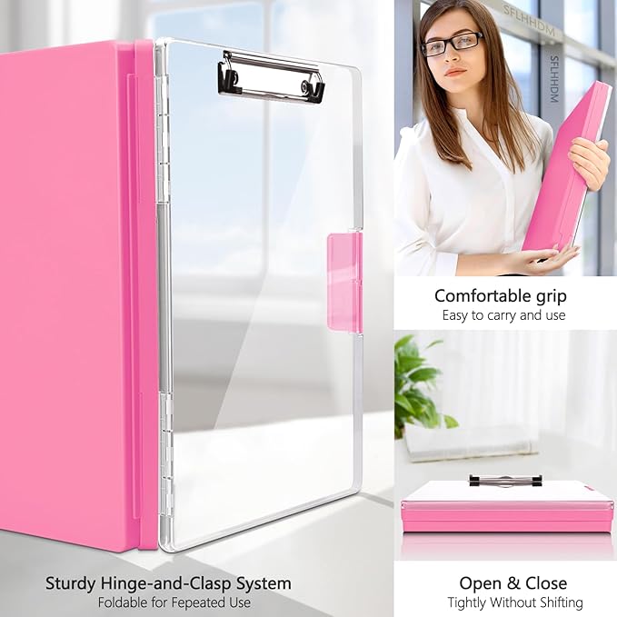 Clipboard with Storage, Heavy Duty Clip Boards 8.5x11 with 2 Storage Case - Image 5