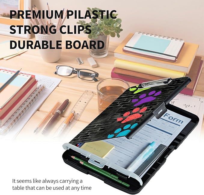 Clipboard with Storage High Capacity Plastic Nursing Clipboards with Pen Holder - Image 6