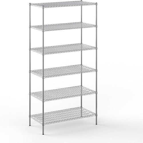 24" Deep x 48" Wide x 96" Height Wire Shelving Kit | 6-Tier | NSF Commercial by Regal+Altair