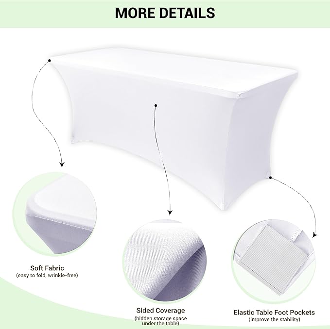 Obstal 10-Pack Stretchy Spandex Tablecloth - Image 3
