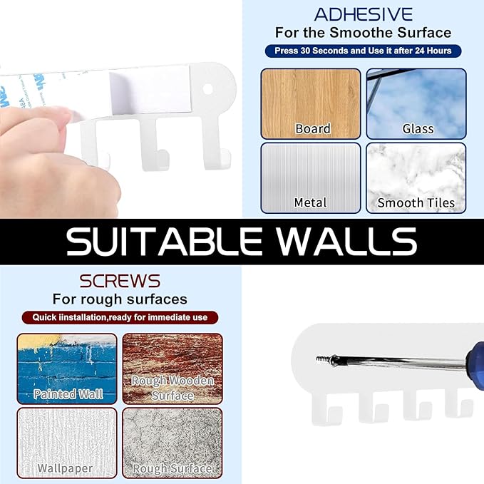 2 Pack Key Holder for Wall, Key Hooks - Image 6