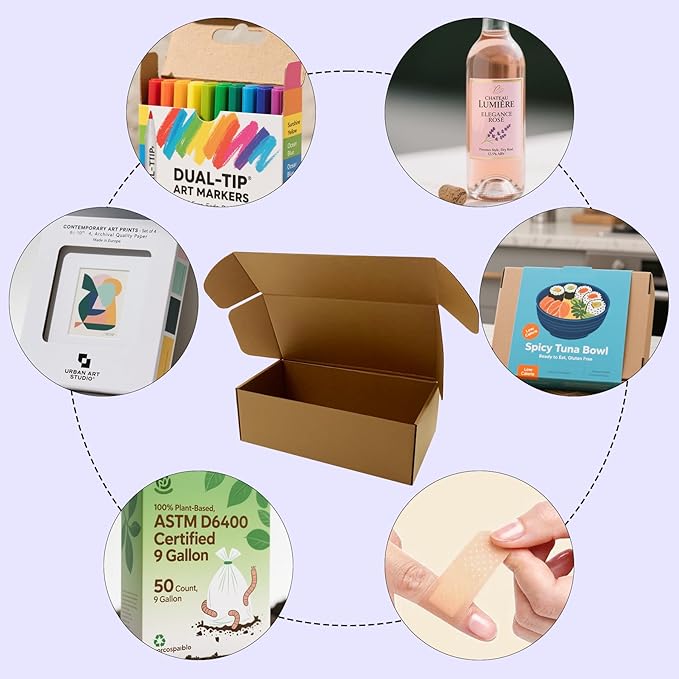 12x6x4 inches Shipping Boxes Bulk 20 Pack Brown, Corrugated Cardboard Box - Image 4