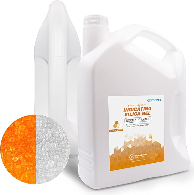7.5 LBS Indicating Silica Gel, Reusable Dehumidifiers Desiccant Moisture by Wisesorb