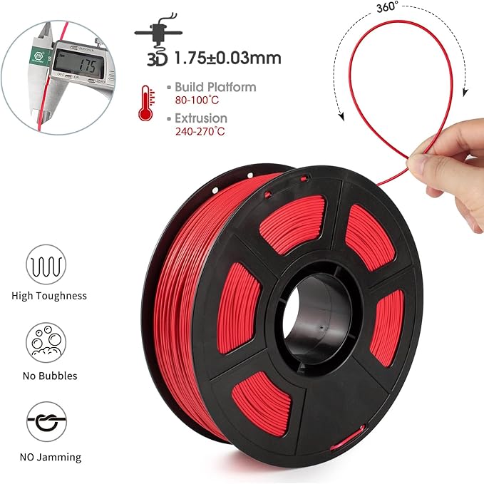 iSANMATE ASA 3D Printer Filament 1.75mm 2KG, UV & Weather Resistant 3D Printer - Image 2