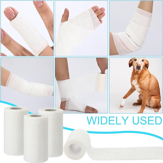 Treela 36 Pcs Self Adherent Bandage 4" X 5 Yard Wrap Breathable Cohesive - Image 4