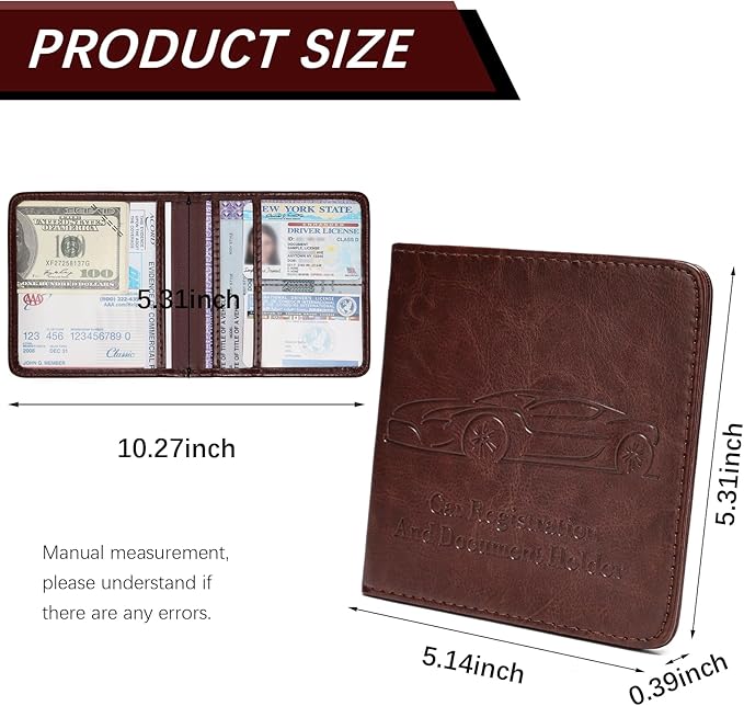 2-Pack Registration and Insurance Card Holder, Vehicle Glove Box Car Organizer - Image 3