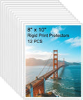 12PCS 8" x 10" Clear Rigid Card Sleeves – Waterproof Hard Plastic Protectors by DHYLRICHER